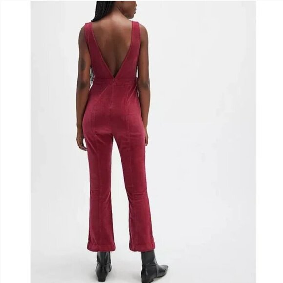 FREE PEOPLE NWT Party Starter One Piece / Holly Berry - 4 - Picture 2 of 13